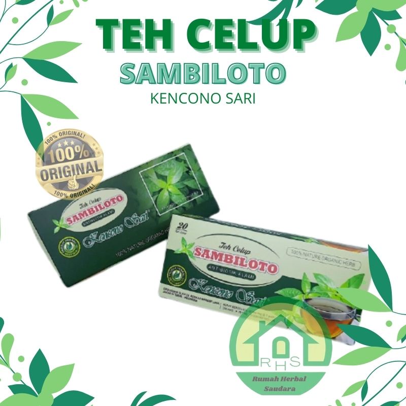 

Teh Celup Sambiloto Antibiotik Alami Kencono Sari Asli Original obat herbal alami%