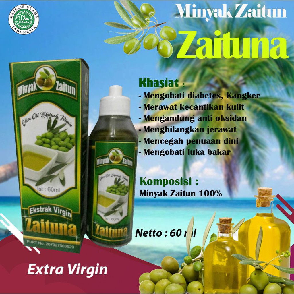 Minyak Zaitun Zaituna Extra Virgin Original 60 Ml Shopee Indonesia