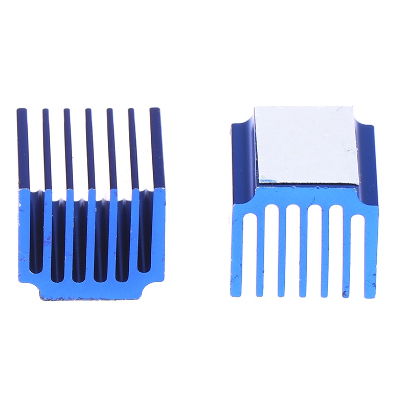 (LUCKID) 2pcs Radiator Heatsink Pendingin Bahan Aluminum Warna Biru Untuk Printer 3D