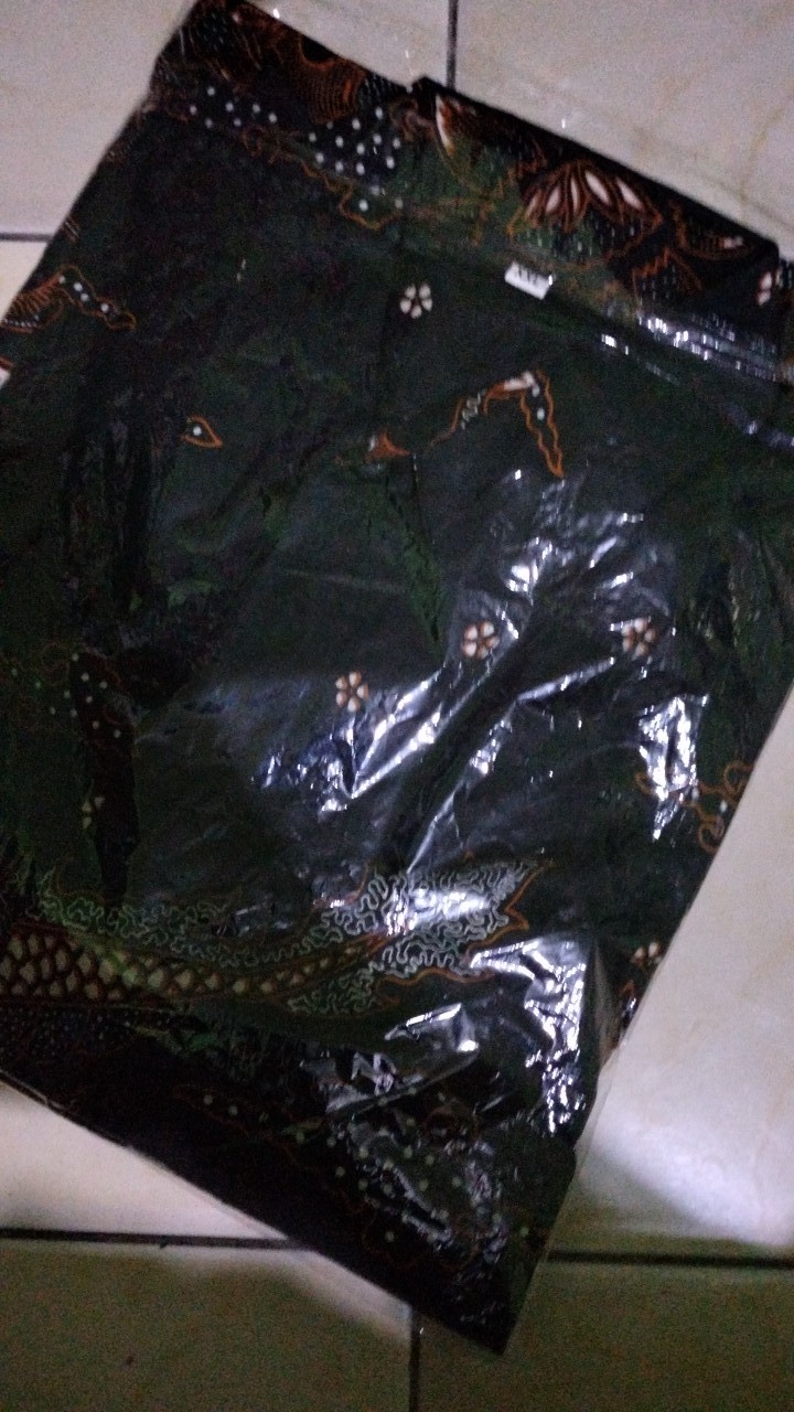 Kemeja Batik Pria Lengan Panjang Size M L Xl Xxl  Bswart Batik Hrb026 Kenongo Hem Panjang Padi