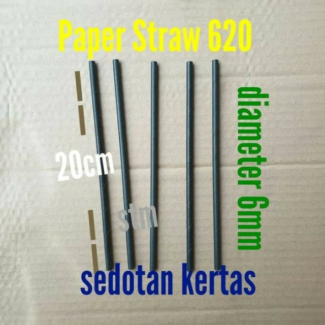 

Sedotan kertas hitam lurus steril(paper straw) 620