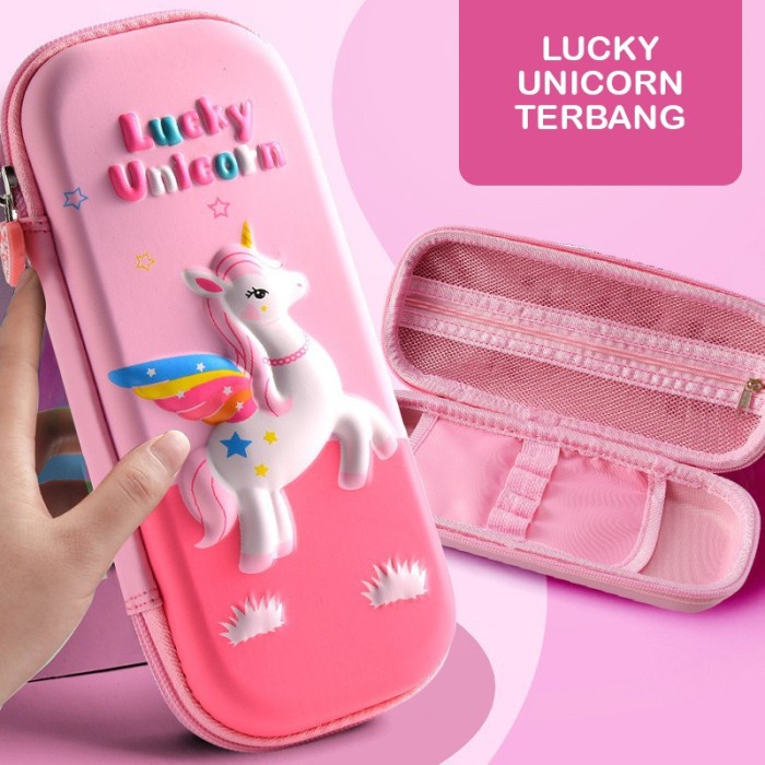 

Kotak pensil unicorn 3D timbul tempat pensil anak perempuan Kelinci - Lucky Trbng NEW