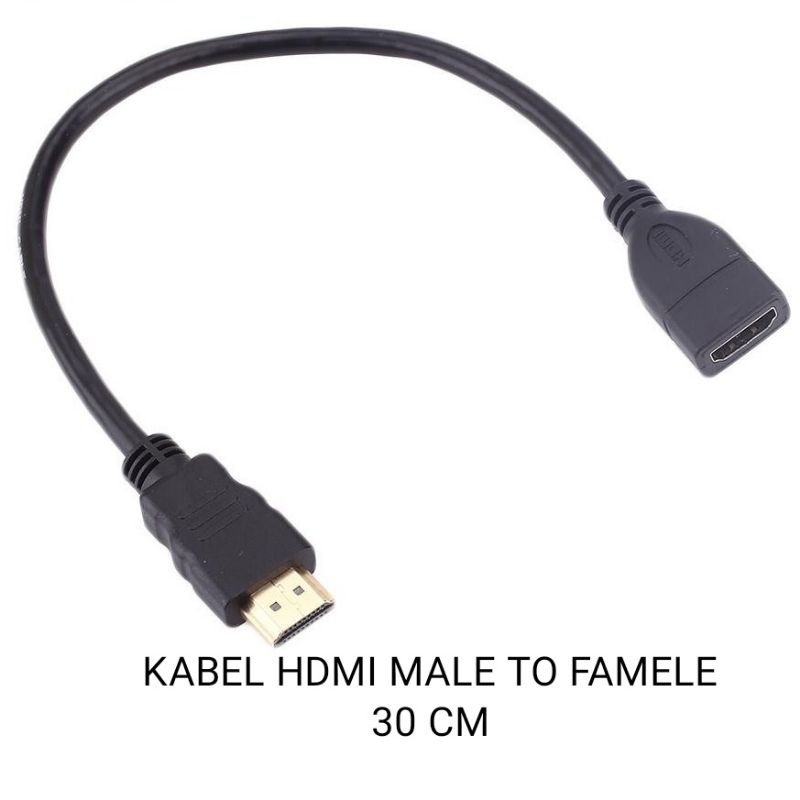 Sambungan Kabel HDMI Extenxion Male to Female 0,3M Kabel Anycast atau Lainnya