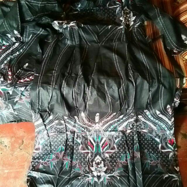 ( Ready Anak)  Couple 2575 Batik Couple Sarimbit Motif Sogan  Gamis Batik Kondangan Sumber Rejeki