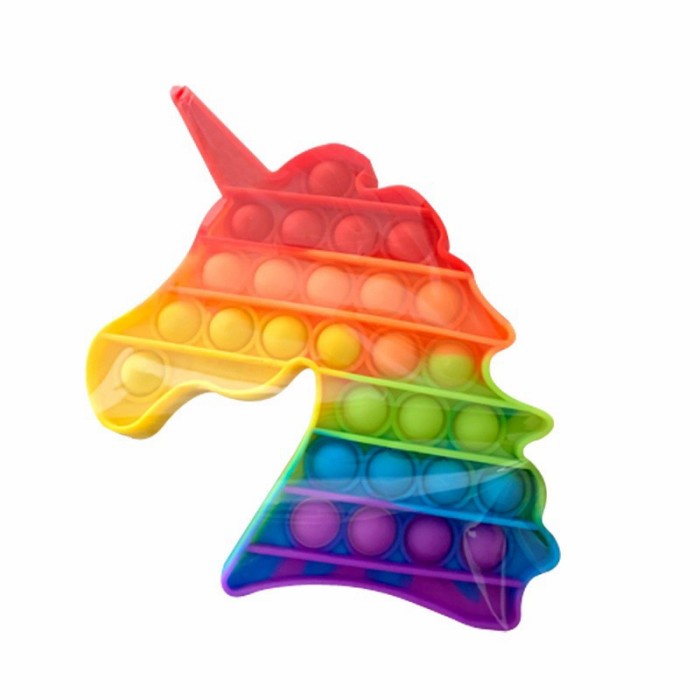 

Pop it kuda poni unicorn besar warna rainbow1 pcs