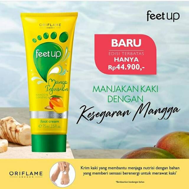 

Feet up mango infusion mango & ginseng foot cream