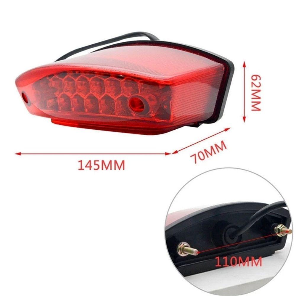 Lanfy Lampu Plat Nomor Cahaya Putih Lampu Rem Sepeda Motor 21lampu LED Lampu Belakang Tail Stop Light Rem Stop Lamp