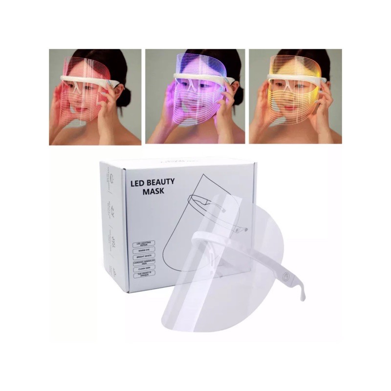 Portable Topeng Pdt therapy LED RED photon cocok after BBGLOW / Facial Detox / Rumahan Atau Salon