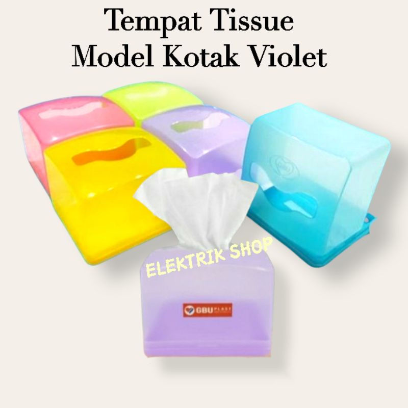 TEMPAT TISSUE  MODEL KOTAK VIOLET MURAH BERKUALITAS