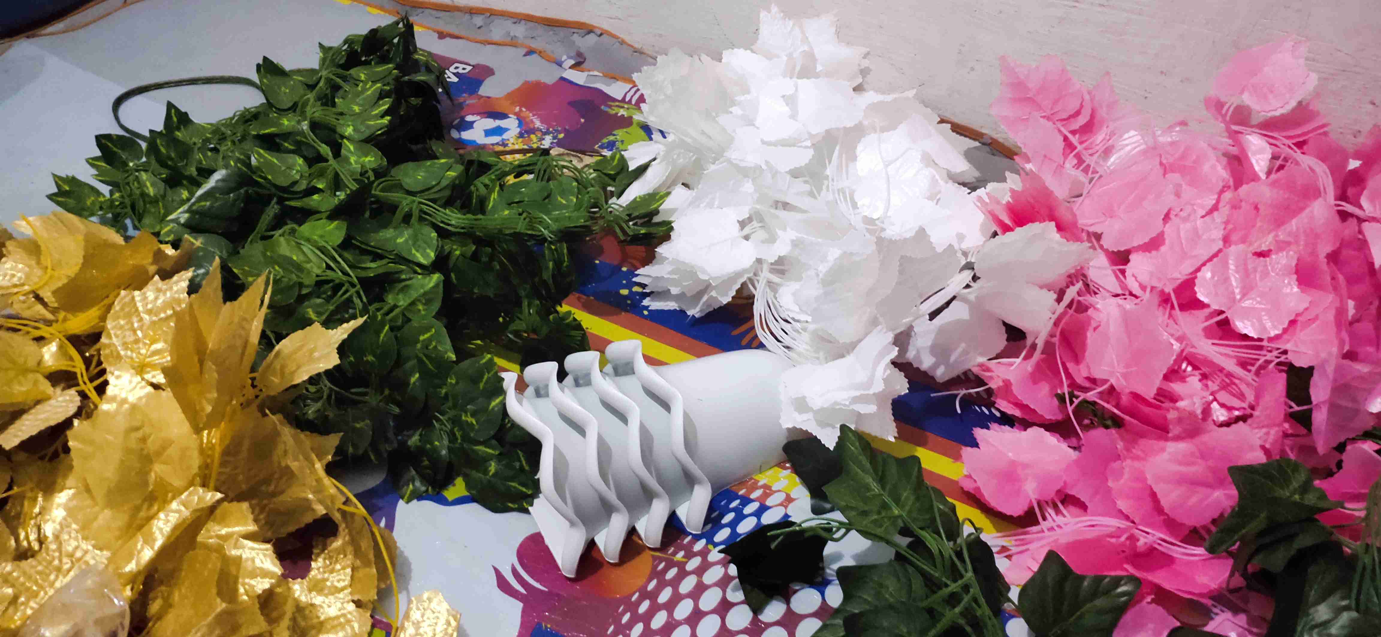 Satuan Agg Pink Panjang/ Daun Rambat Plastik/ Bunga Plastik/ Rumput Plastik/oasis/ Floral Foam