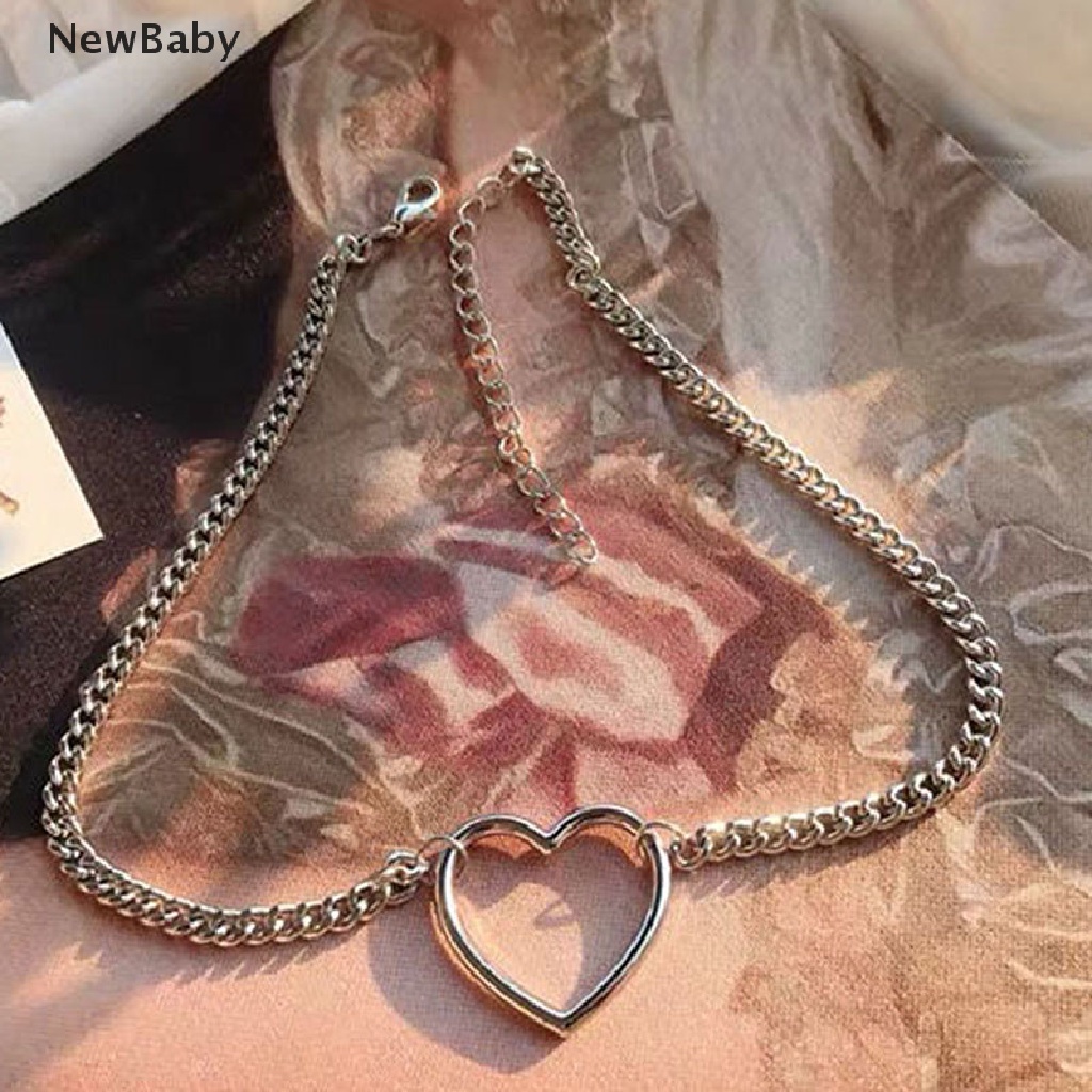 Kalung Choker Rantai Dengan Liontin Bentuk Hati Untuk Anak Perempuan