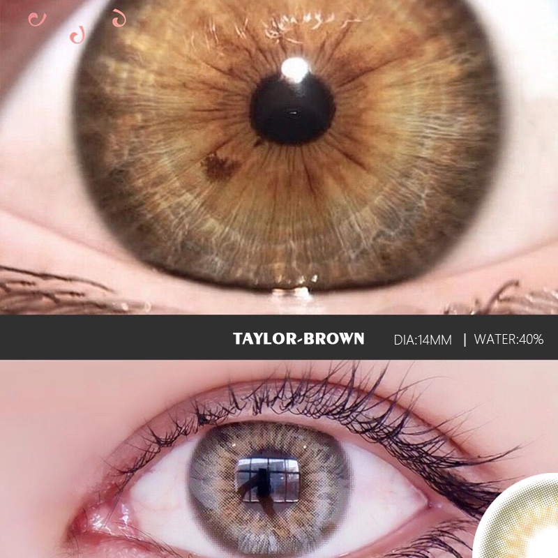 Sepasang Lensa Kontak Berwarna Diameter 14.2MM Softlens Soflen Mata Soflen Soplen Murah Soflen Normal Softlens Hitam
