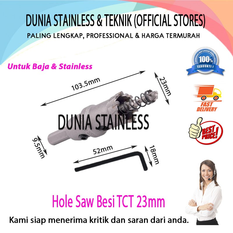 Hole Saw Besi TCT 23mm