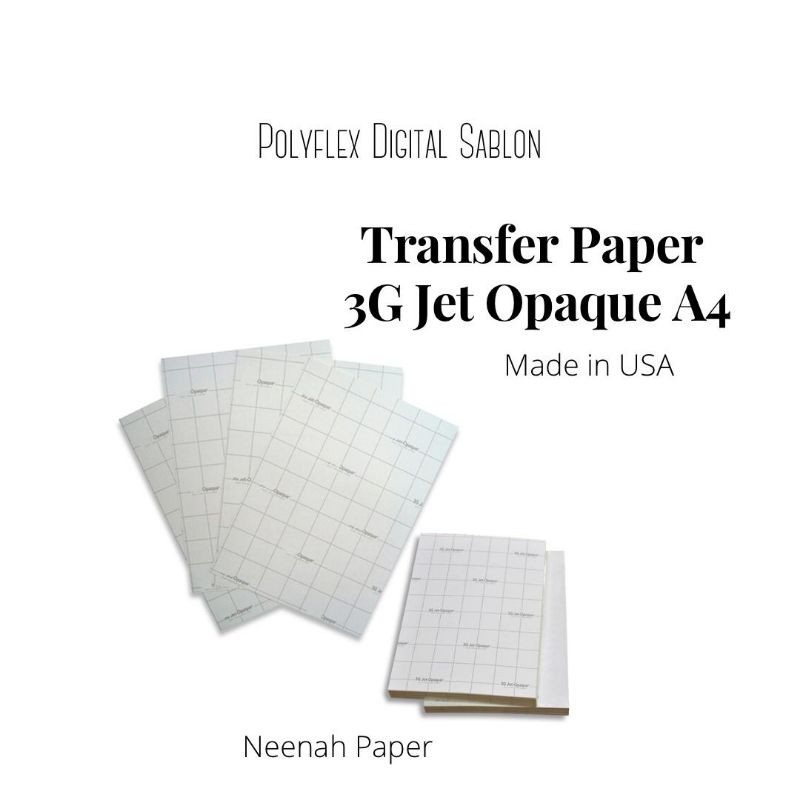 

3G JET OPAQUE TRANSFER PAPER USA UkuranA4 TERMURAH