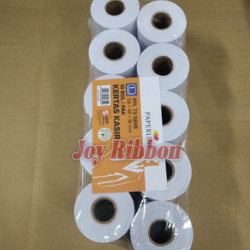

Kertas Kasir Telstruk 58x48x18mm Paperline Harga Per pack Isi 10 Rol