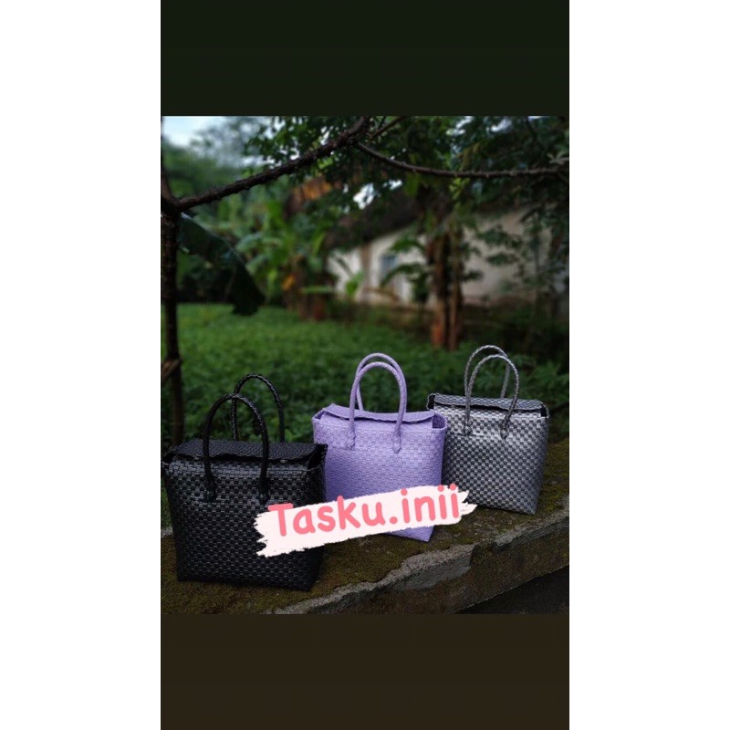 Tas anyam jali model koper murah