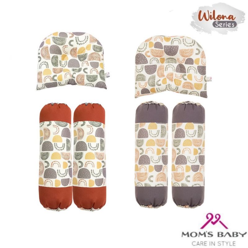 Moms Baby Bantal Guling Set Bayi Wilona Series