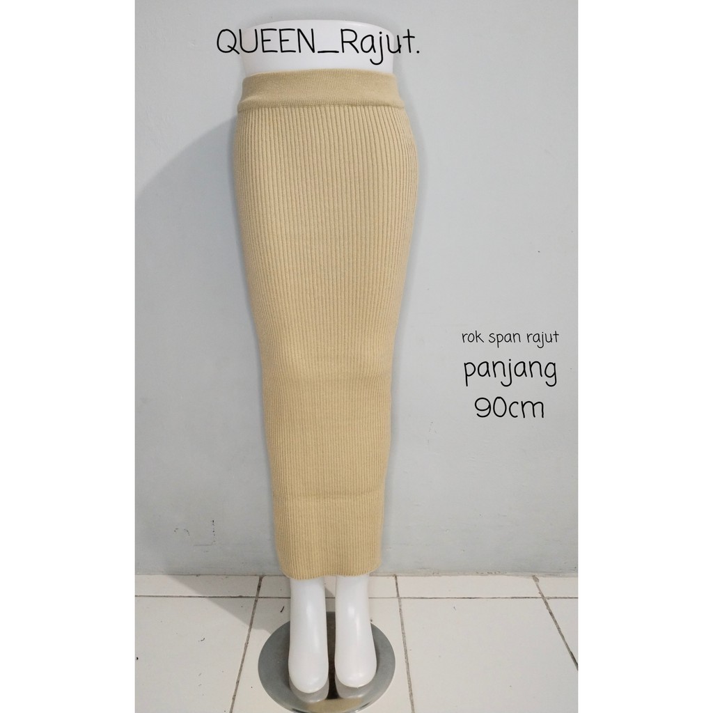 ROK SPAN RAJUT/ROK SPAN KNITTED/ROK PANJANG DAN ROK 7/8 PREMIUM