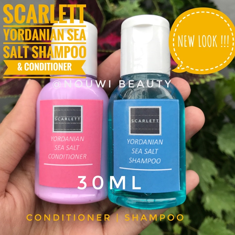 SCARLETT MINI YORDANIAN SEA SALT SHAMPOO DAN CONDITIONER 30ML 60ML | Scarlet Tester | Skarlett Kecil Imut Gemesin