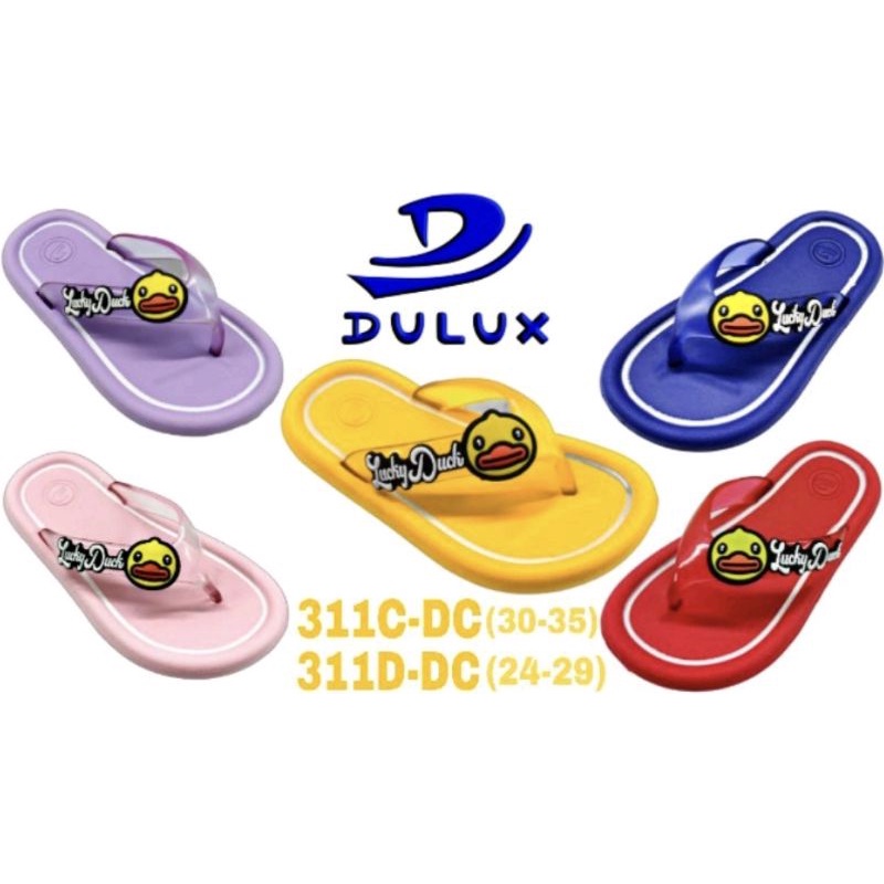 SANDAL JEPIT ANAK CEWE GAMBAR BEBEK DULUX 311D UKURAN 24-29 BAHAN KARET