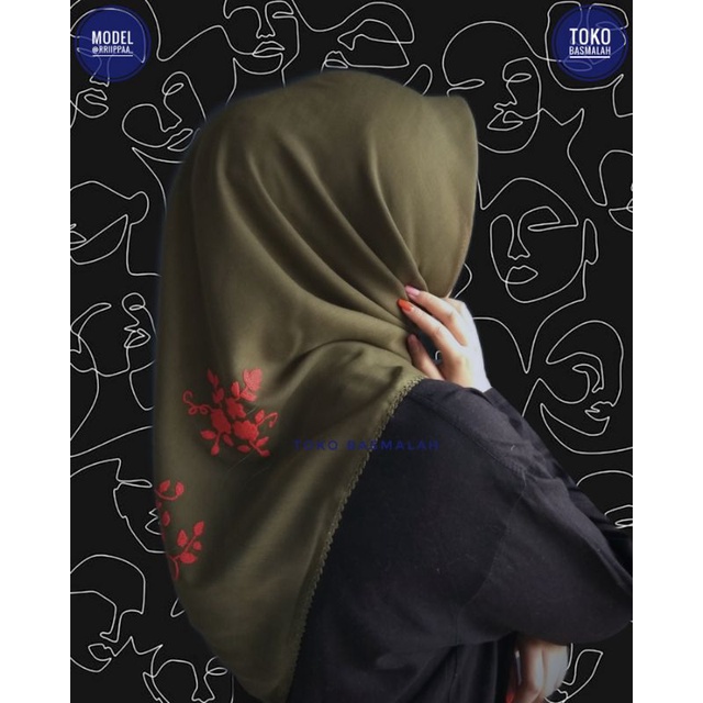 Jilbab Sulam Kapalo Samek Pinggir Sulam Khas Bukittinggi