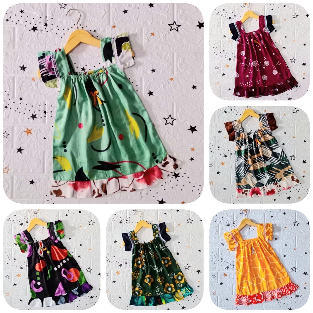 Maxi One Dress Anak Relena ukuran 2 sampai 3 Tahun Random