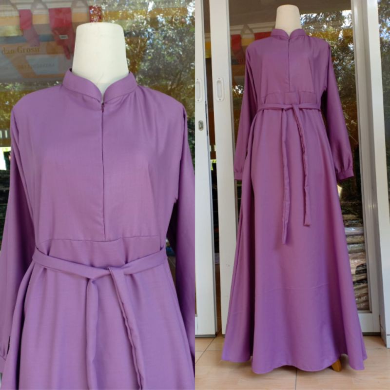 Gamis Toyobo Polos Tangan Manset Polos