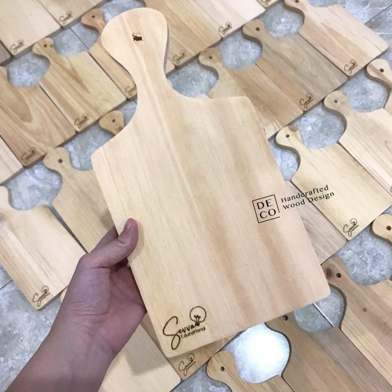 [KODE 9177] [GRATIS GRAFIR LOGO / NAMA] Talenan Kayu Laser Logo Properti Foto Makanan Grafir Kayu ja