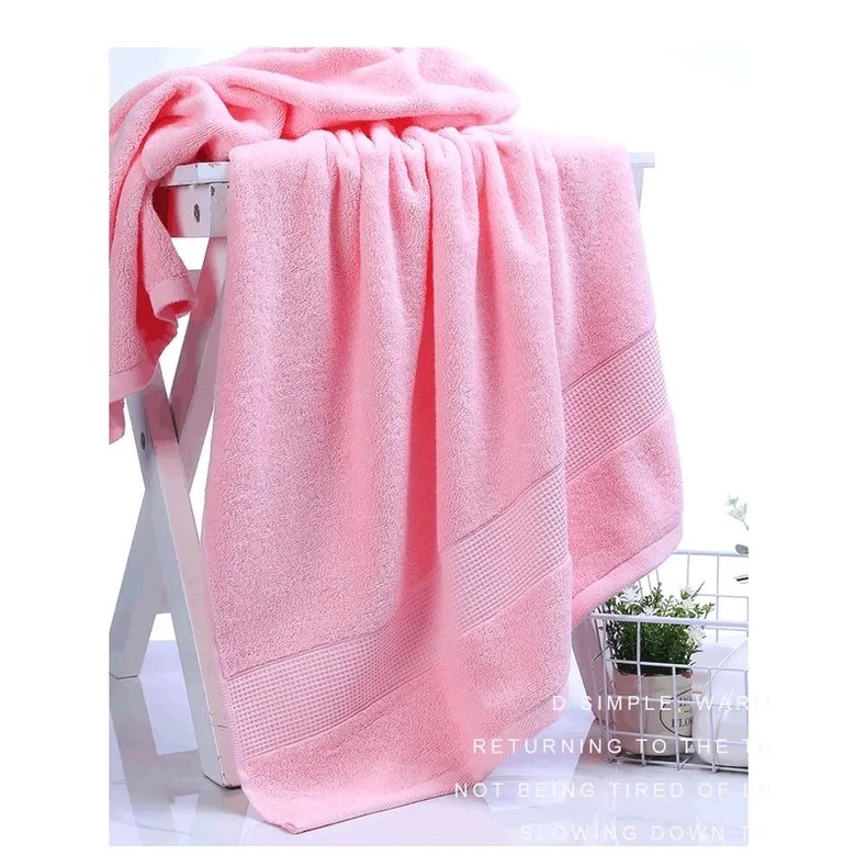 Handuk Mandi Dewasa Tebal Handuk Hotel Super Soft Halus Lembut Polos Pink Peach COTTON Bamboo Termurah Terlaris