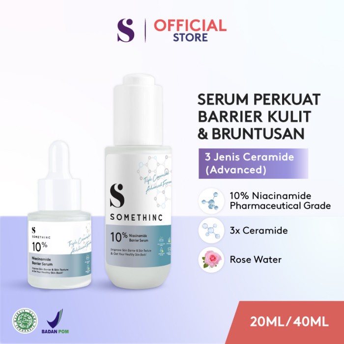 SOMETHINC 10% Niacinamide Barrier Serum 20 ml 40 ml Original BPOM