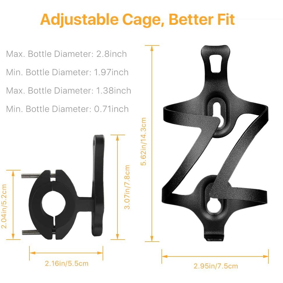 YGRETTE - TaffSPORT Holder Botol Minum Sepeda MTB Aluminium Bottle Cage Rotatable 360 diputar