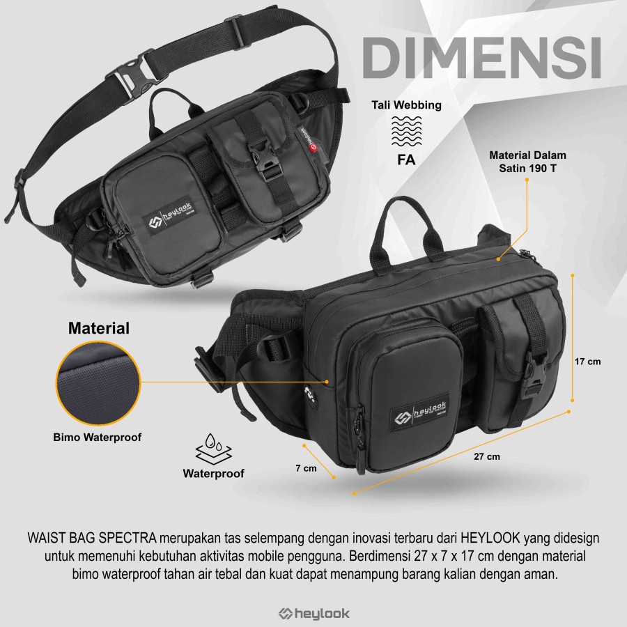 Tas Selempang Waistbag Slempang Dada Waterproof Tas Selempang Pria Weistbag Weisbag Distro Murah Waterproof Multifungsi