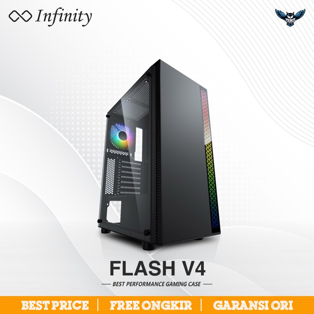 Gaming Case INFINITY FLASH V4 - Tempered Glass ATX / mATX Casing