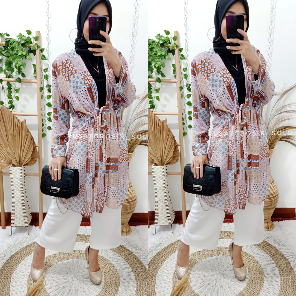 NASYA LONG OUTER PUSATGROSIR_SOLO / OUTER MOTIF ETHNIC/ LONG OUTER KEKINIAN