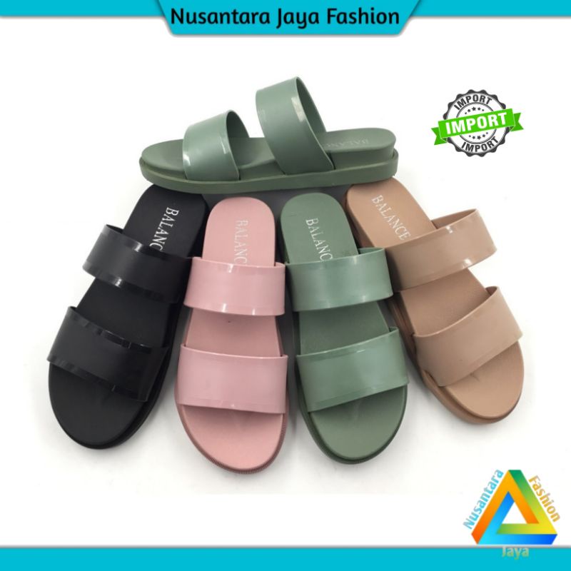 2.2 STOK TERBATAS Sandal Selop Wanita Ban 2 Birken Jelly Balance 0912