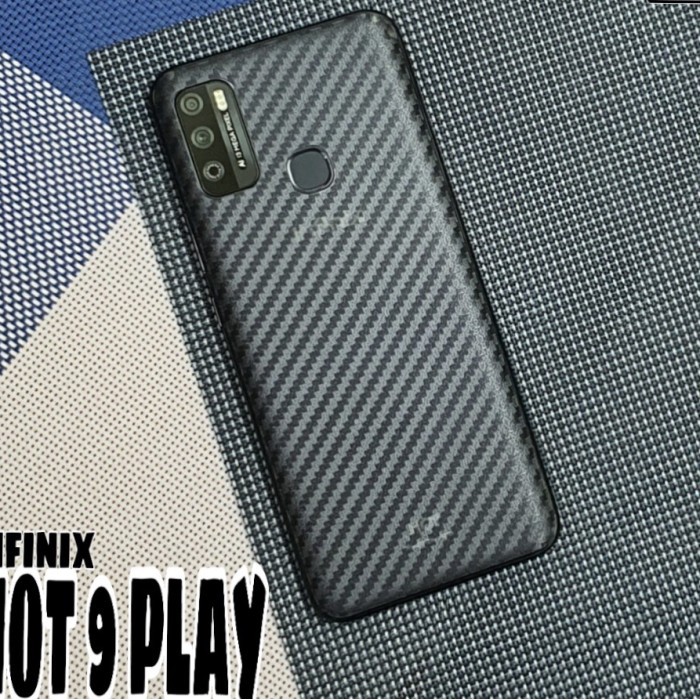 Anti gores skin carbon back infinix hot 9 play - anti gores belakang