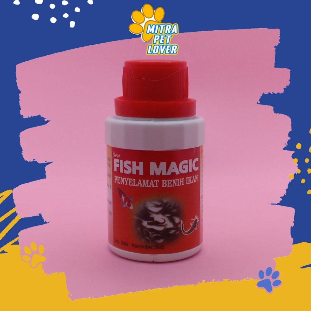 OBAT PENGUAT BENIH IKAN - FISH MAGIC 125 ML ORIGINAL - MENGUATKAN TELUR FISH MENINGKATKAN DAYA TAHAN TUBUH - ANTI STRESS - BEBAS VIRUS BAKTERI JAMUR PARASIT - ANIMAL HEALTHCARE VETERINARY TAMASINDO VITAMIN TERNAK HEWAN BINATANG PELIHARAAN MITRAPETLOVER