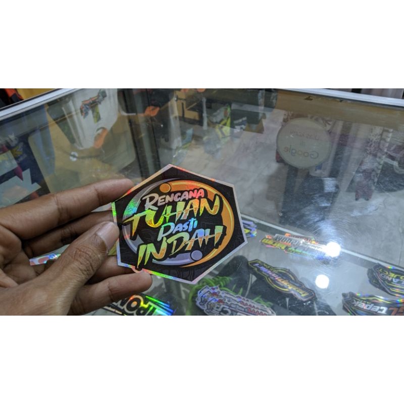 

stiker hollogram rencana Tuhan pasti indah