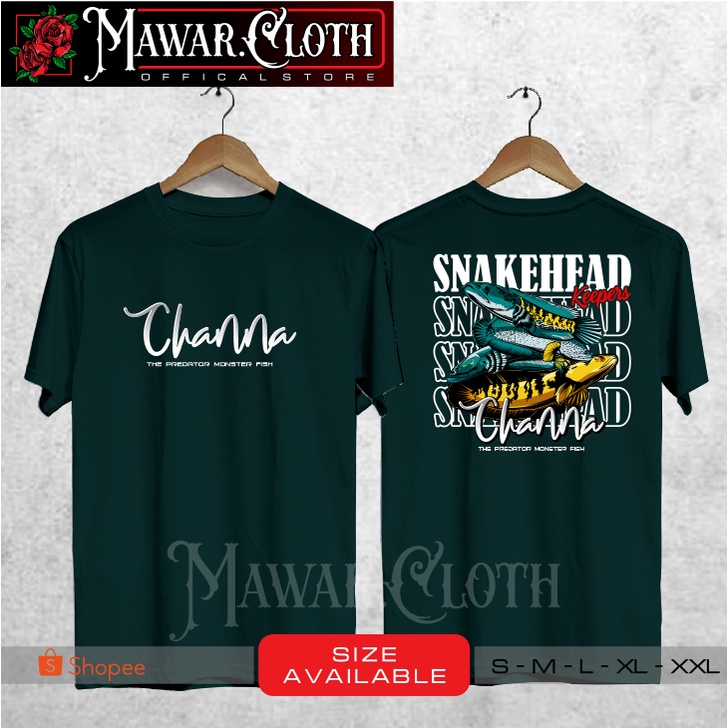 Kaos / Baju SNAKEHEAD FISH THE PREDATOR KEEPERS KAOS IKAN CHANNA Terbaru - Mawar.Cloth