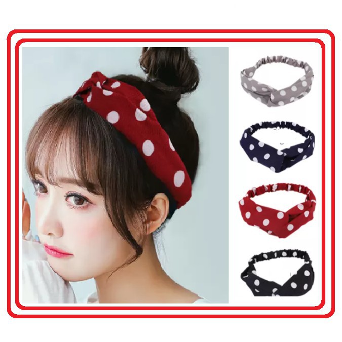 PA Bando Polos Salur - Bando Bandana Simpul Ala Korea - Headband - Bando Bandana Korea Untuk Wanita IR044