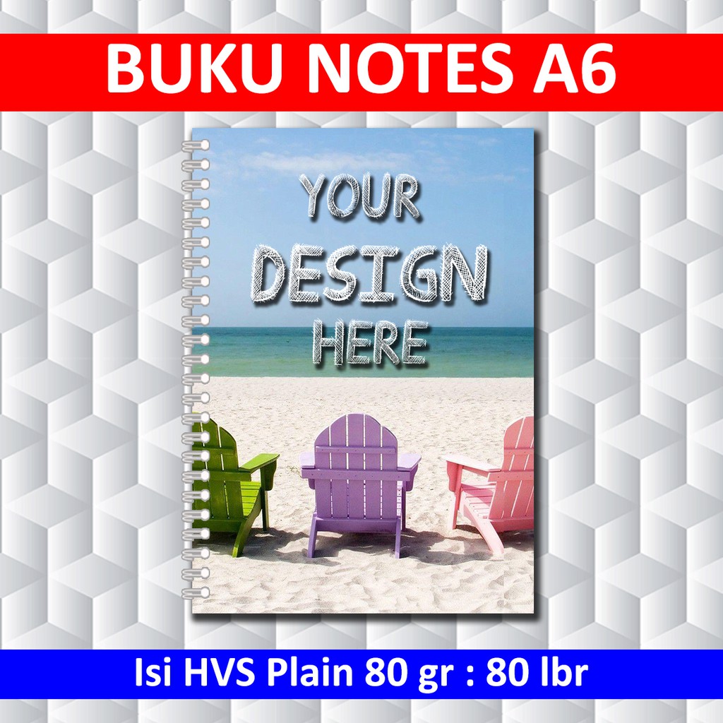 

Notes custom A6 / Notebook Spiral A6 / Isi 80 lembar