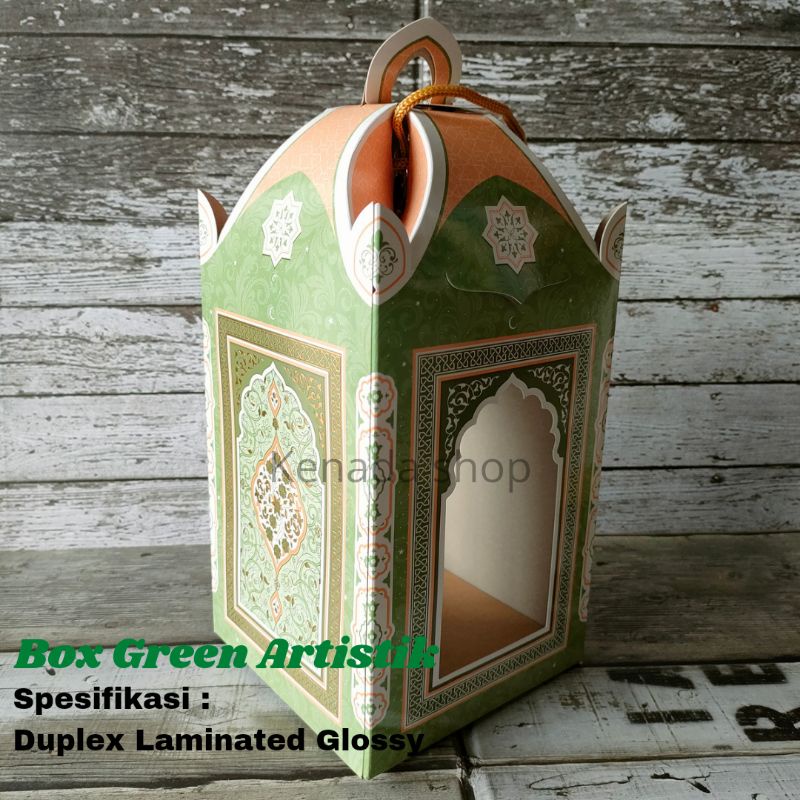 

Box Kue Lebaran Idul Fitri Green Artistic (Harga Per 3pcs)