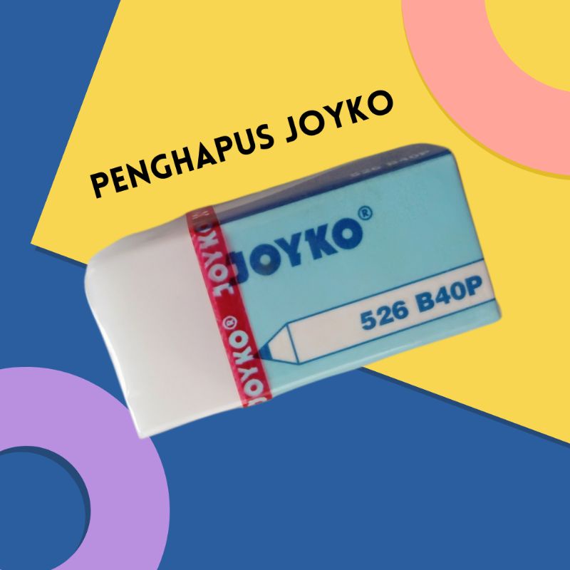 

Penghapus Pensil Rubber eraser Joyko 526 B40P Putih Kecil