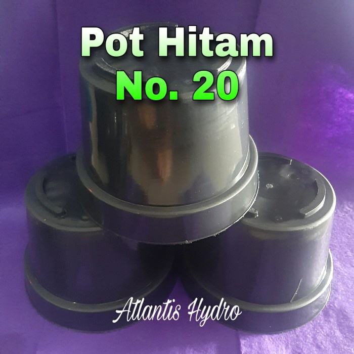 Pot Plastik Hitam / Pot Tanaman / Pot Bunga No. 20 MURAH 