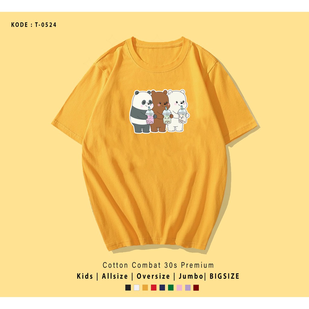 KAOS WE BEARS BUBBLES UNISEX / KAOS COUPLE / KADO UNIK / T-SHIRT CUSTOM / TUMBLR TEE