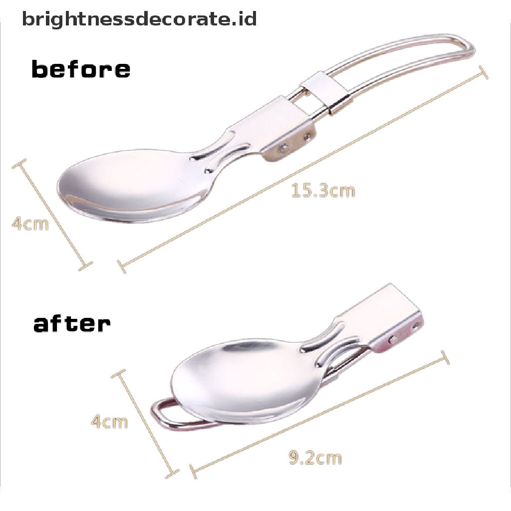 [birth] Folded Spoon Spork Outdoor Tableware Camping Cookware Folded Flatware For Picnic  [ID]
