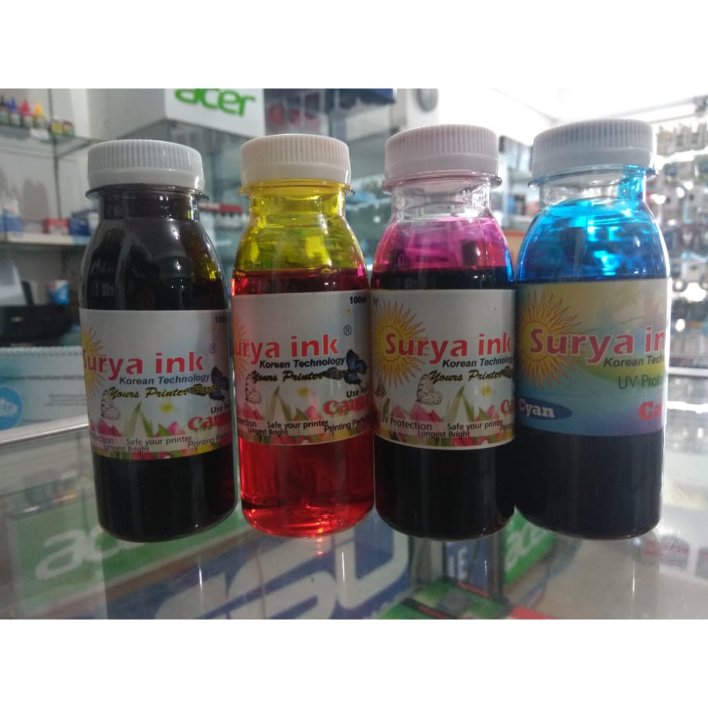 Tinta isi ulang printer canon 1set Surya INK