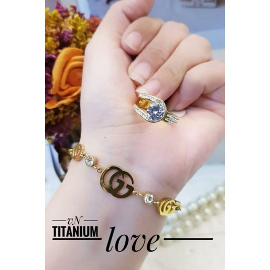 TiTanium set gelang cincin t71828