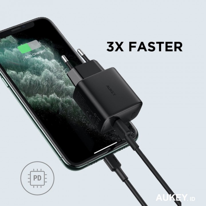 AUKEY PA-F1S - SWIFT 20W - PD Wall Charger Single USB-C Port 20W (Max)