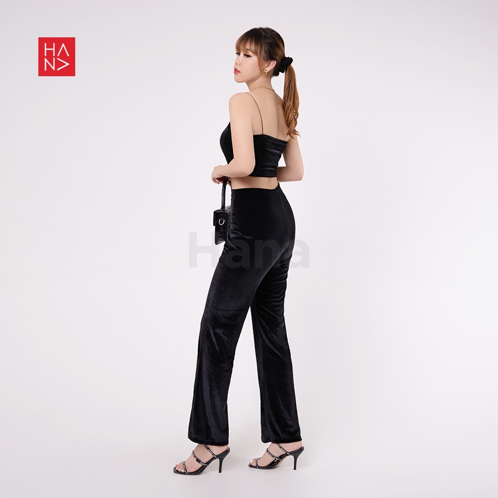 HanaFashion JKT - Meredith Velvet Slit Pants Celana Panjang Velvet- LP089